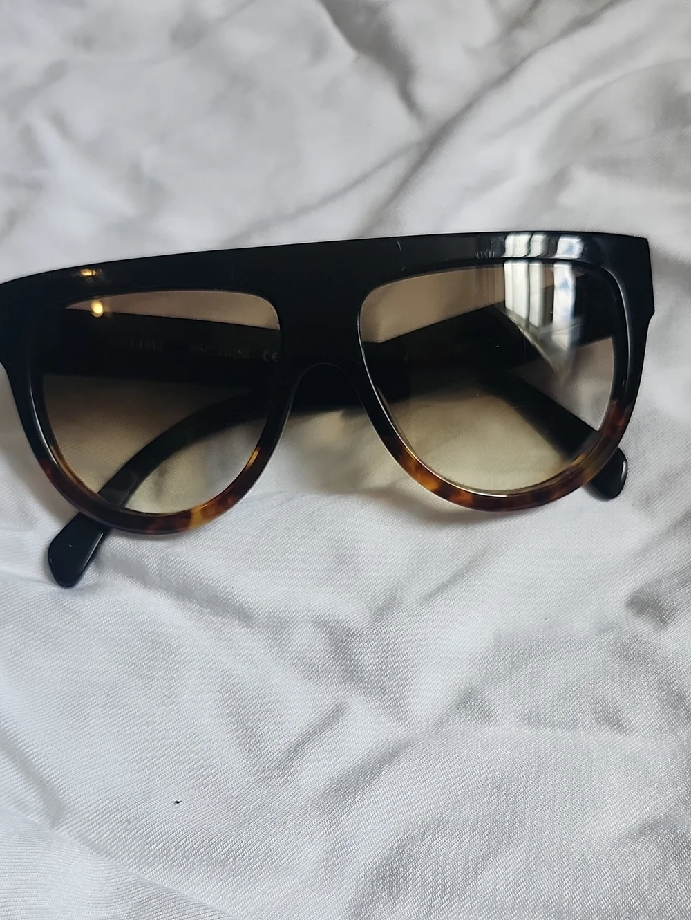 Celine Men’s Black and Tortoiseshell Gradient Sunglasses